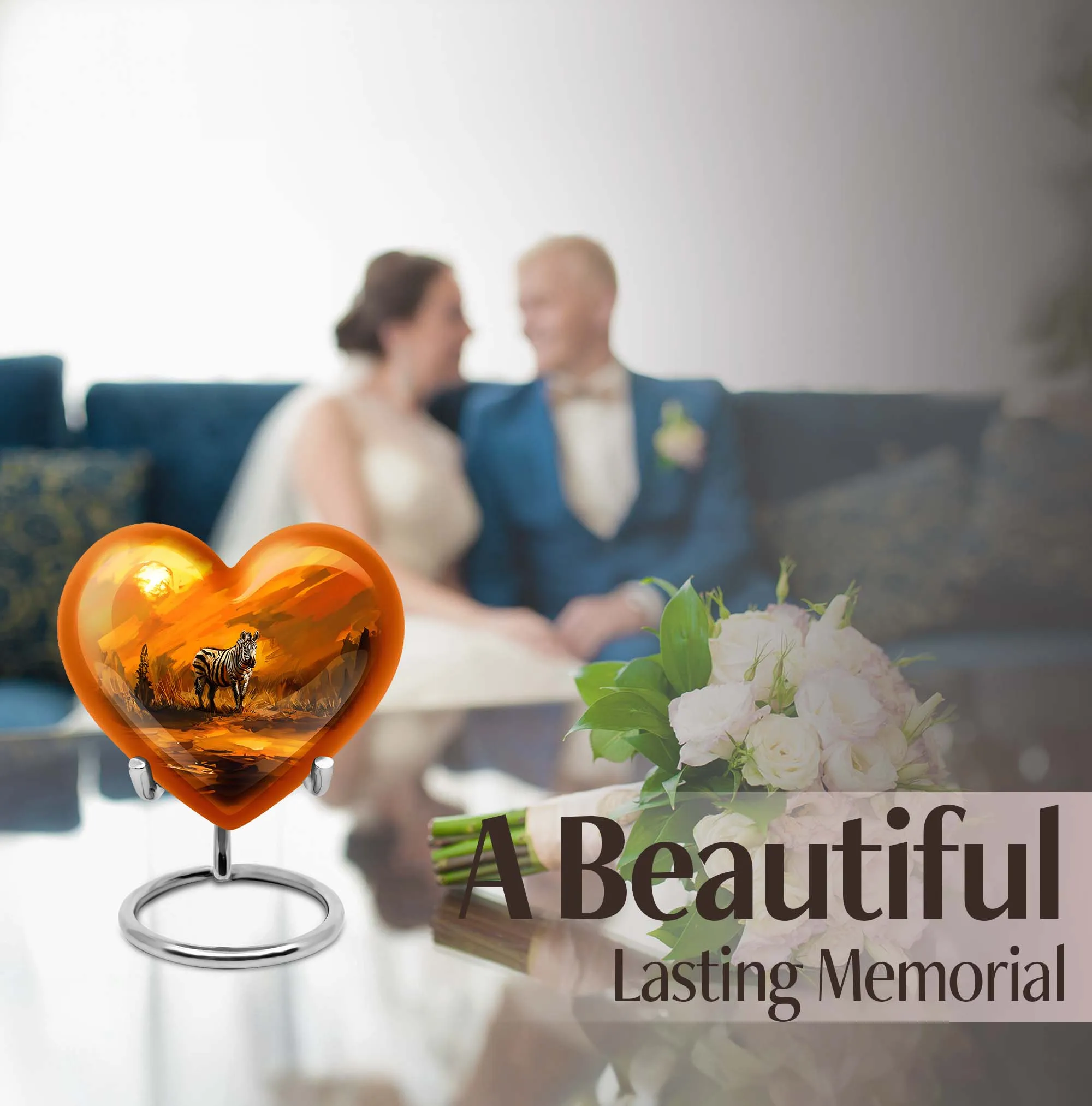 Zebra Large Urn - A dignified tribute to adults with memorial urns